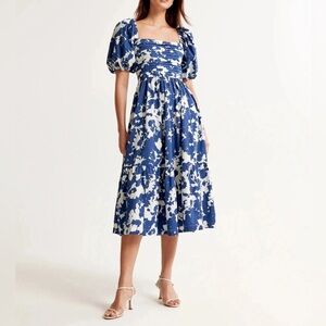 Blue and White Floral Dress - Brand New With Tags - 2X